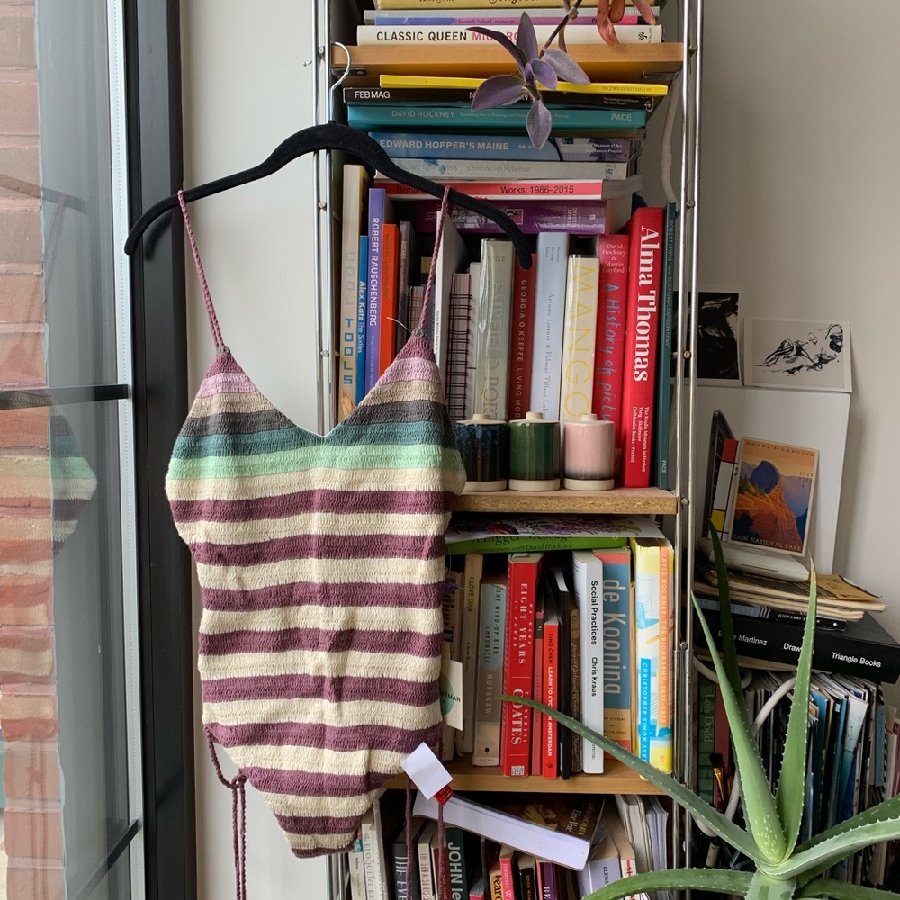 Mara Hoffman Crochet One Piece Swimsuit